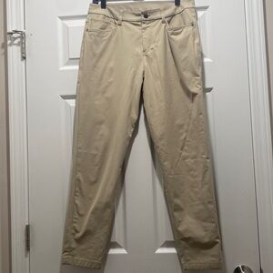 Lulu lemon Men’s ABC Trousers - Slim Fit, Beige, Size 31x32